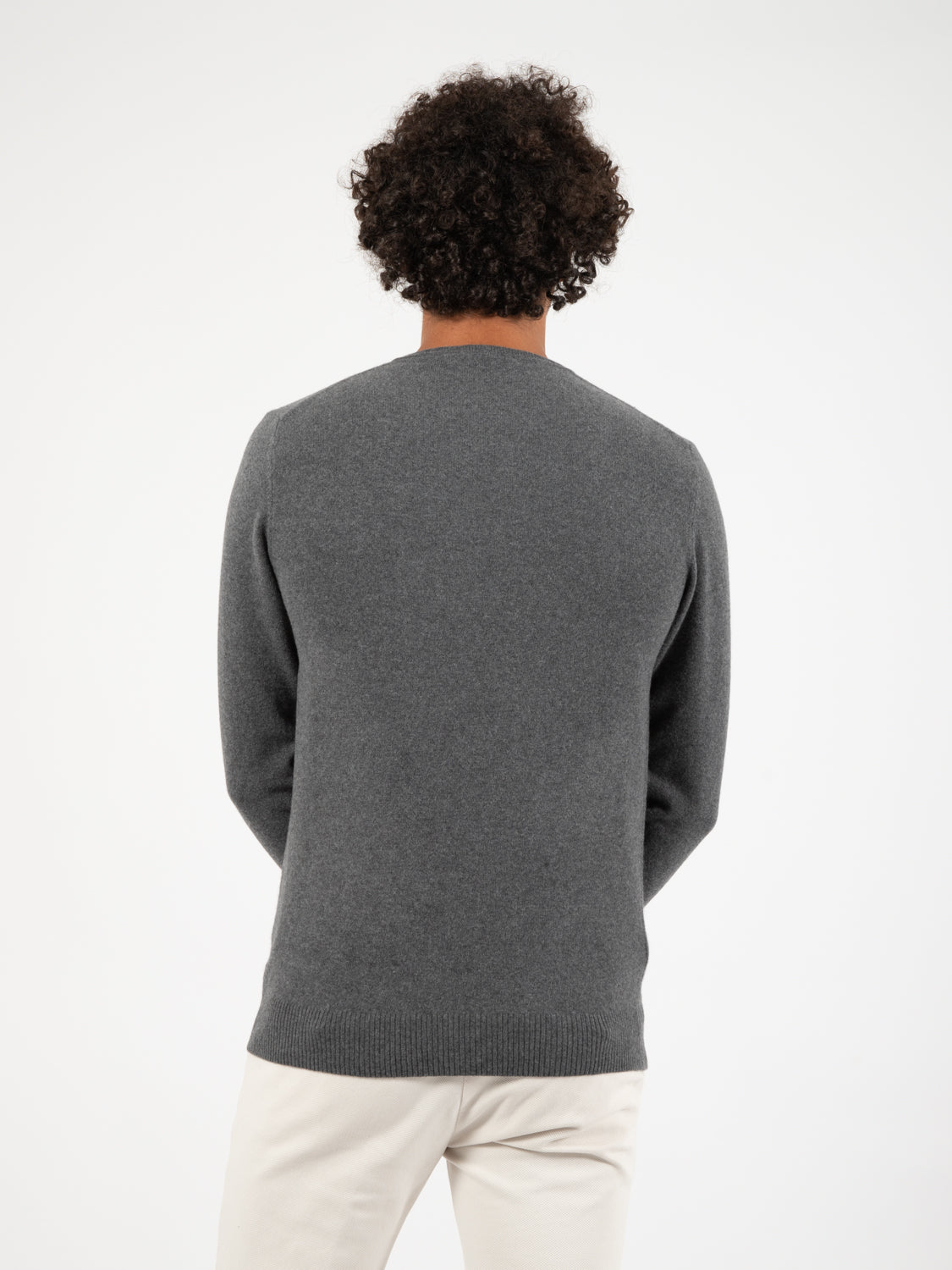 Graphite crew neck sweater