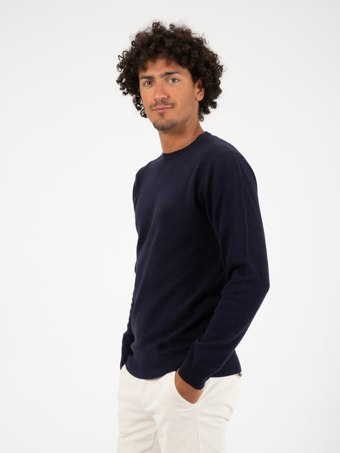 Navy crew neck sweater