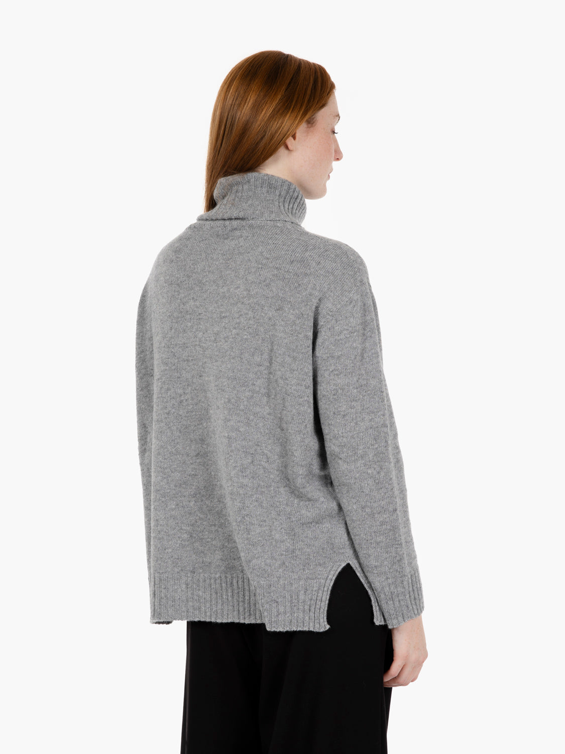 Grey turtleneck sweater