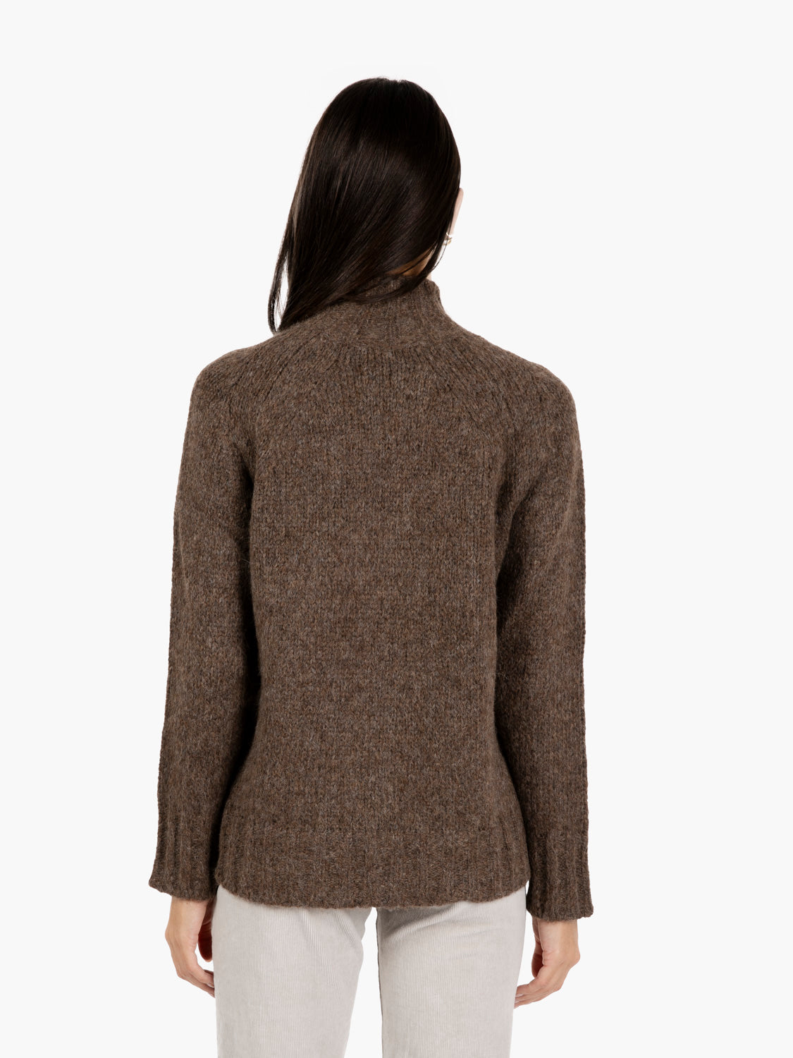 Brown turtleneck sweater