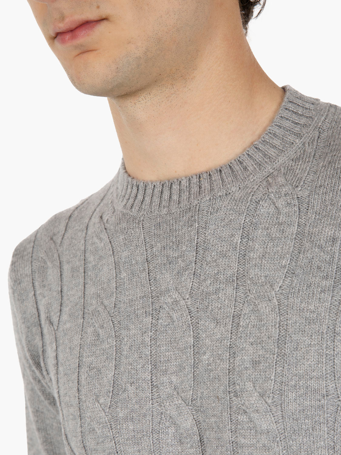 BRAIDED SWEATER IN CASHMERE AND FELT 4209225_102