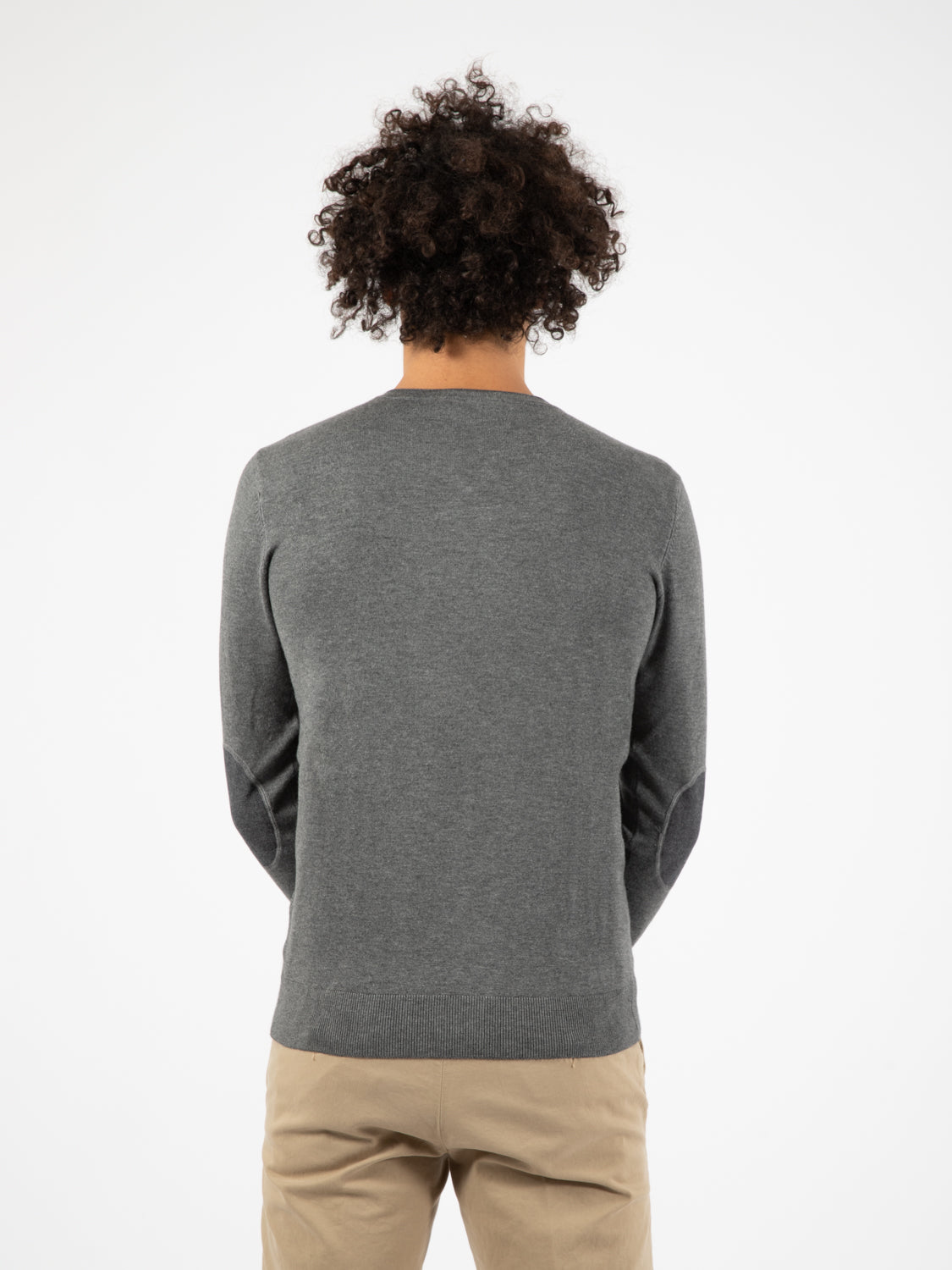 Maglione collo serafino fumo