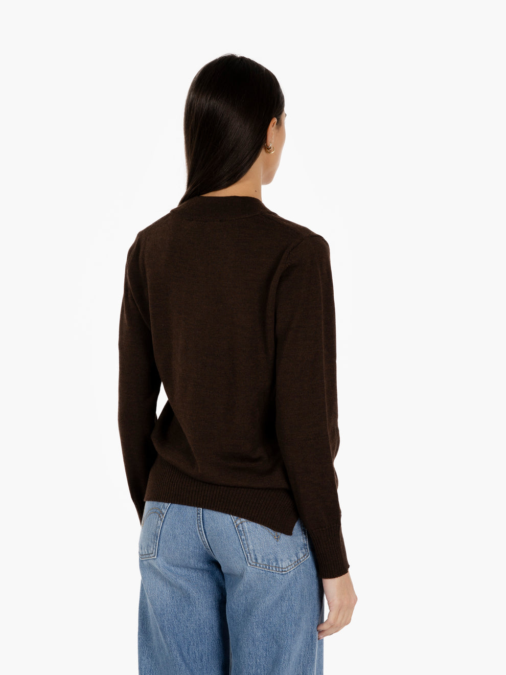 Maglione con dettaglio V moro