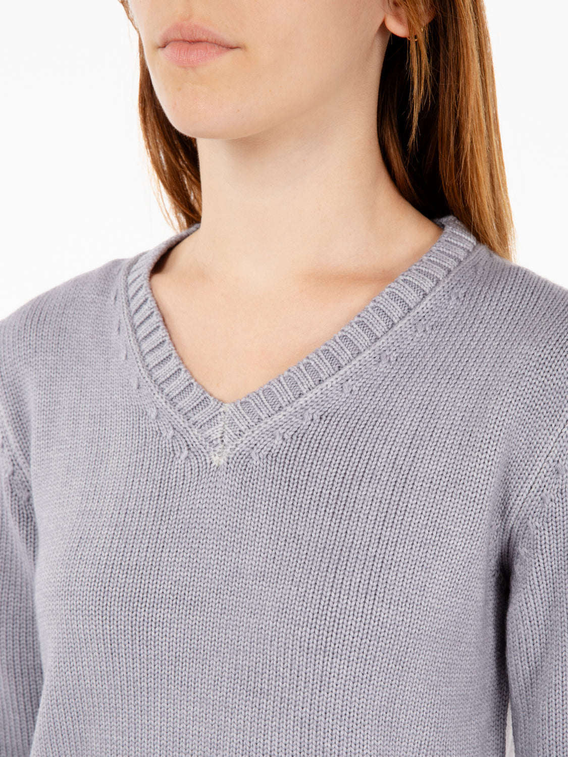 Grey V-Neck Sweater