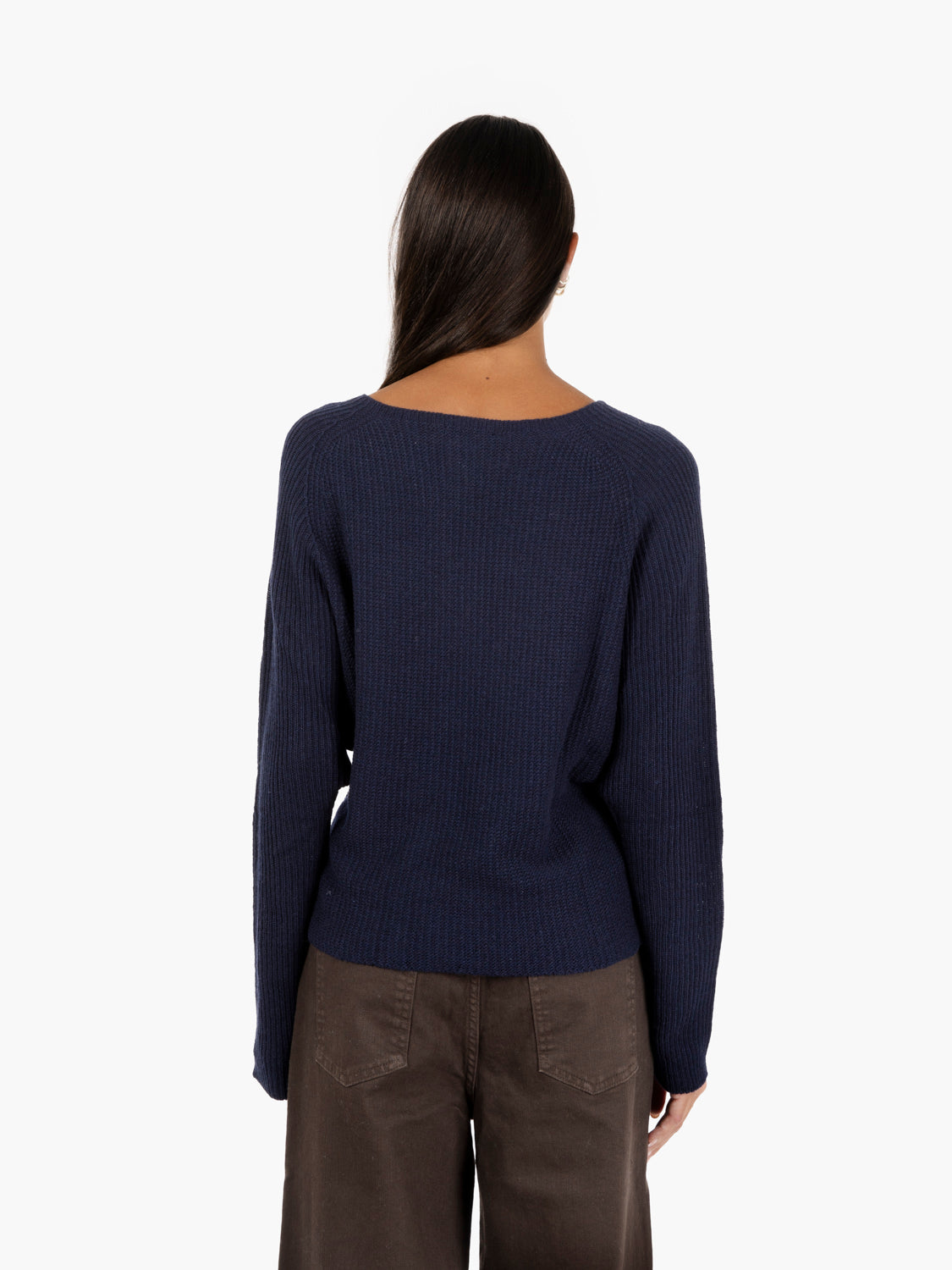 Navy blue crop sweater