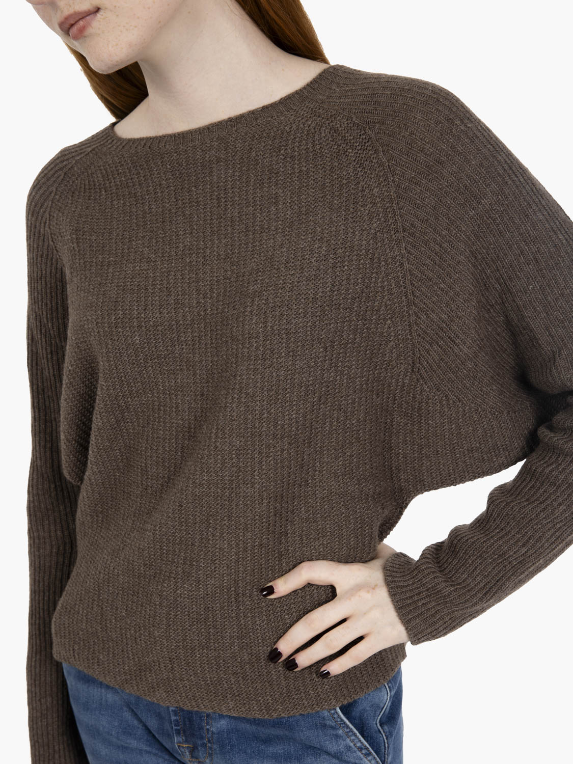 Brown crop sweater