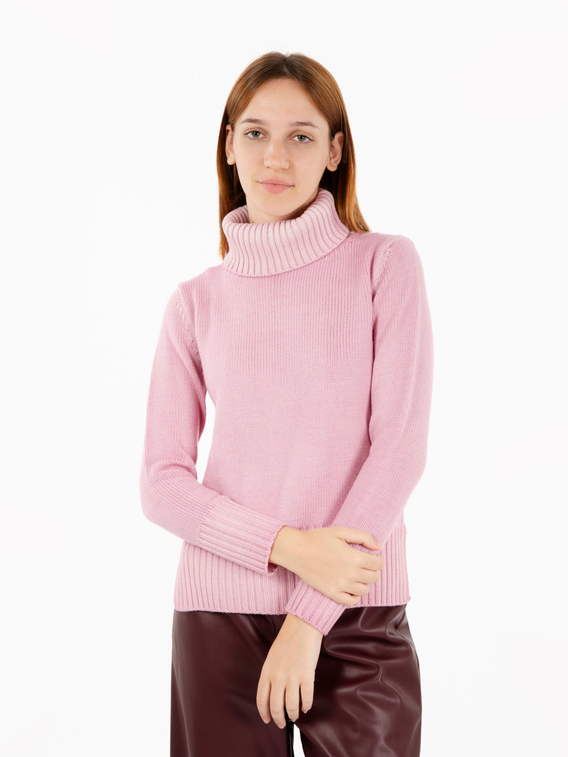 Pink Turtleneck Sweater