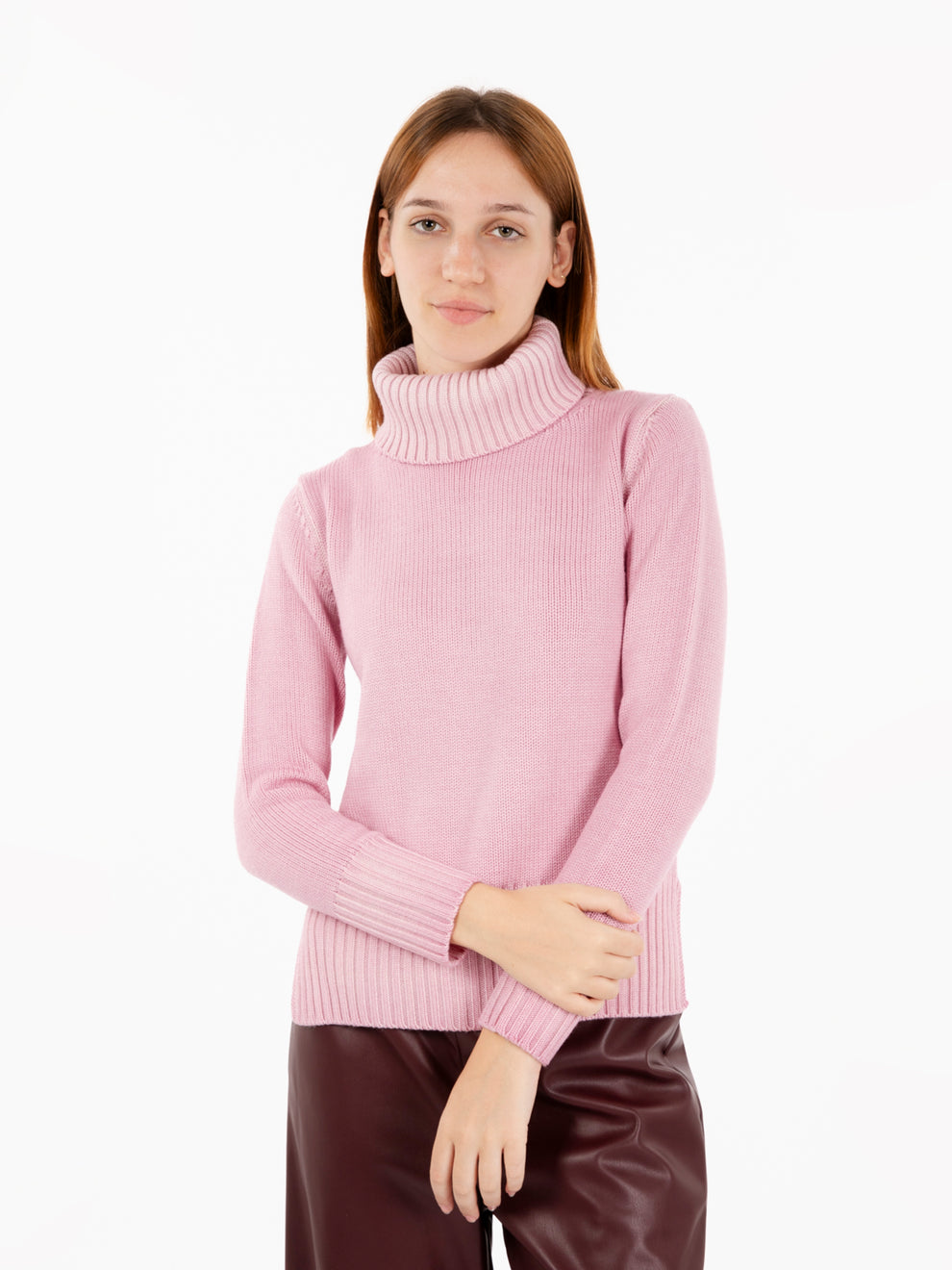 Pink Turtleneck Sweater