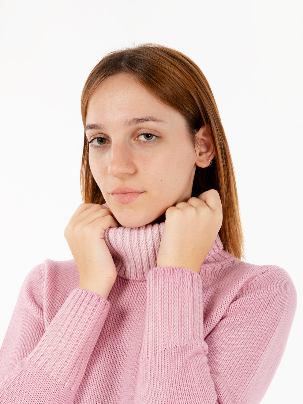 Pink Turtleneck Sweater