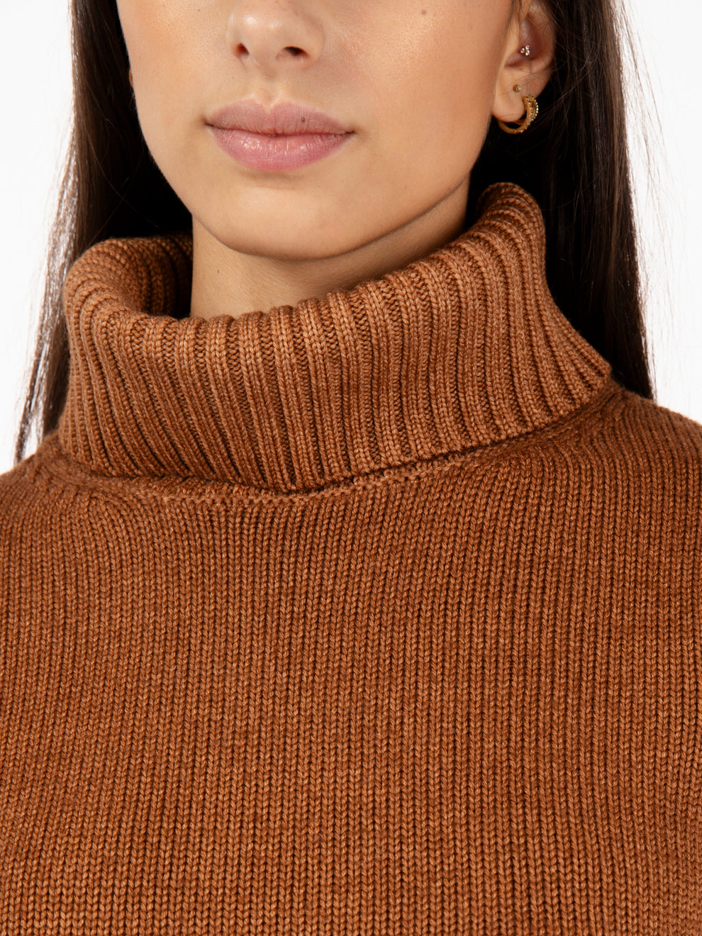 Dark brown turtleneck sweater