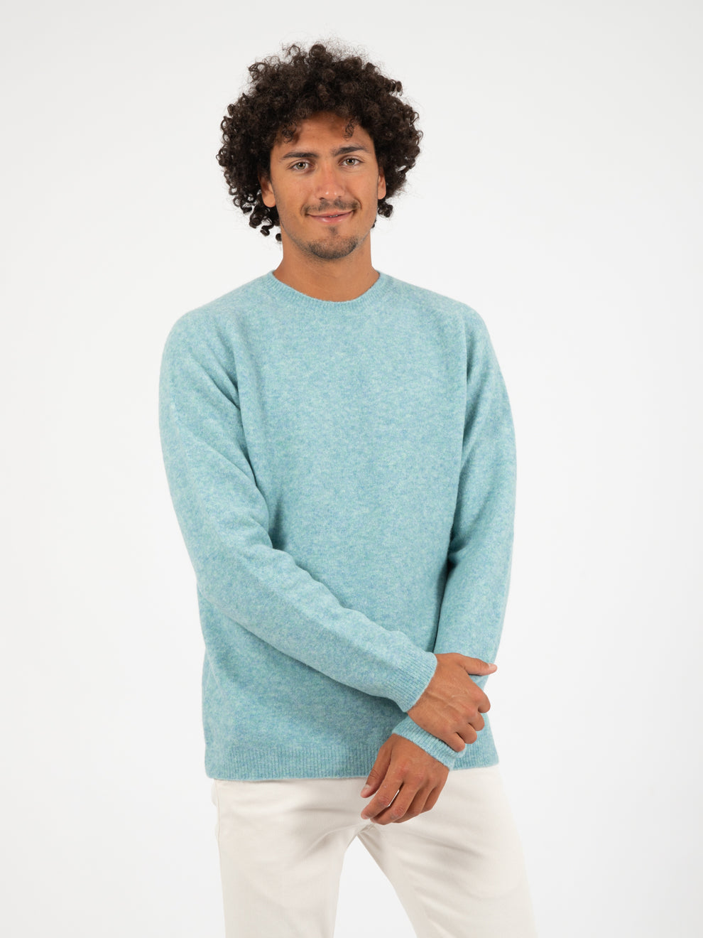 Sky melange effect sweater
