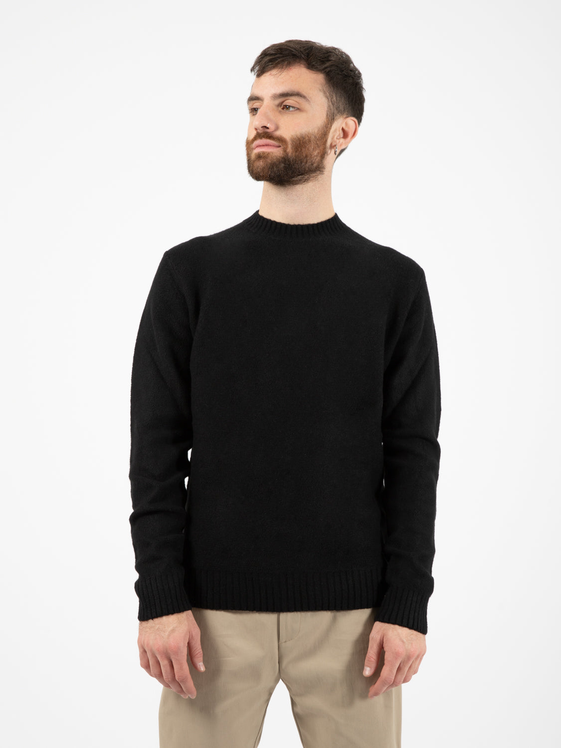 Maglione girocollo boucle nero