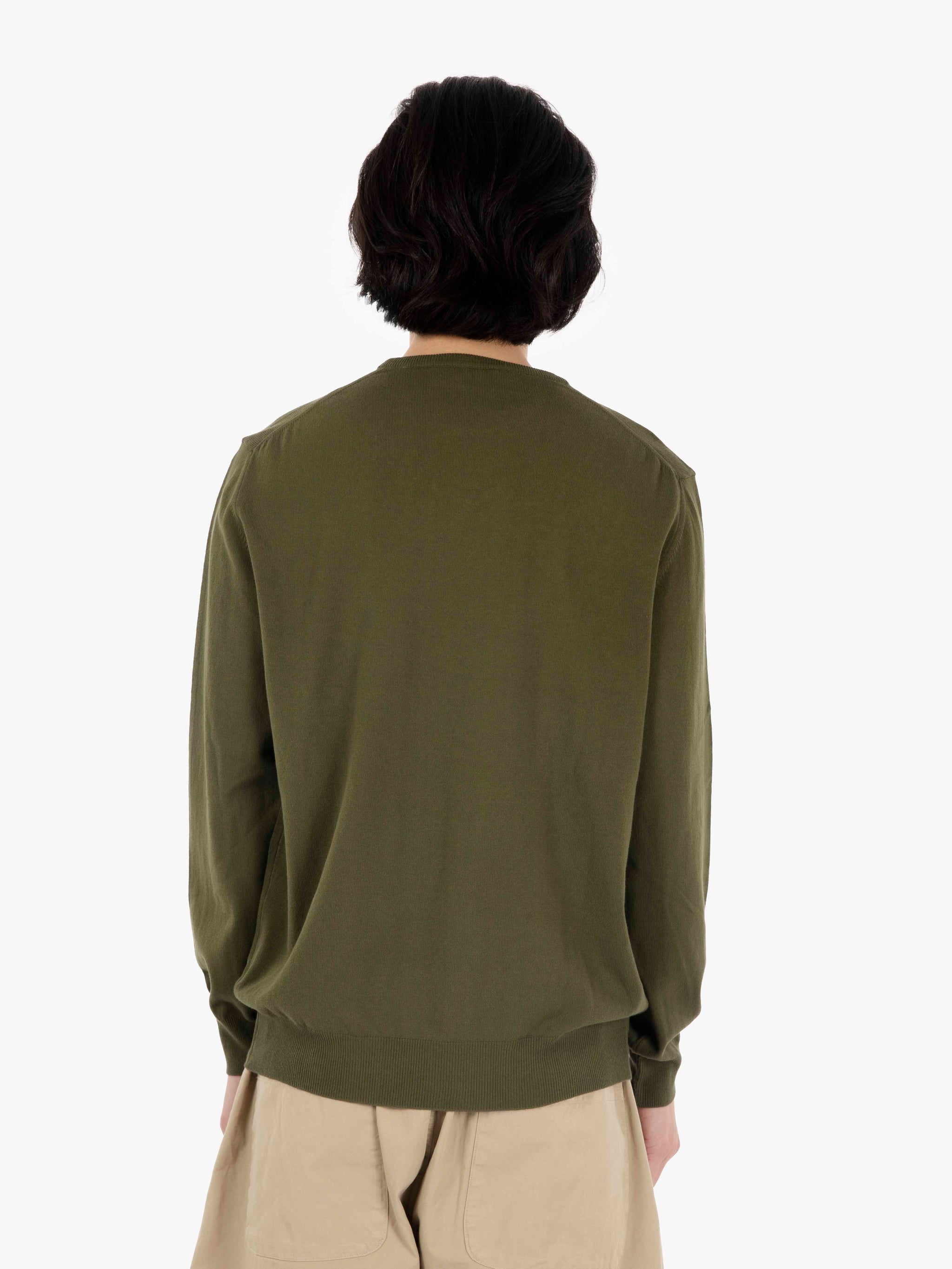 Maglione girocollo in cotone militare