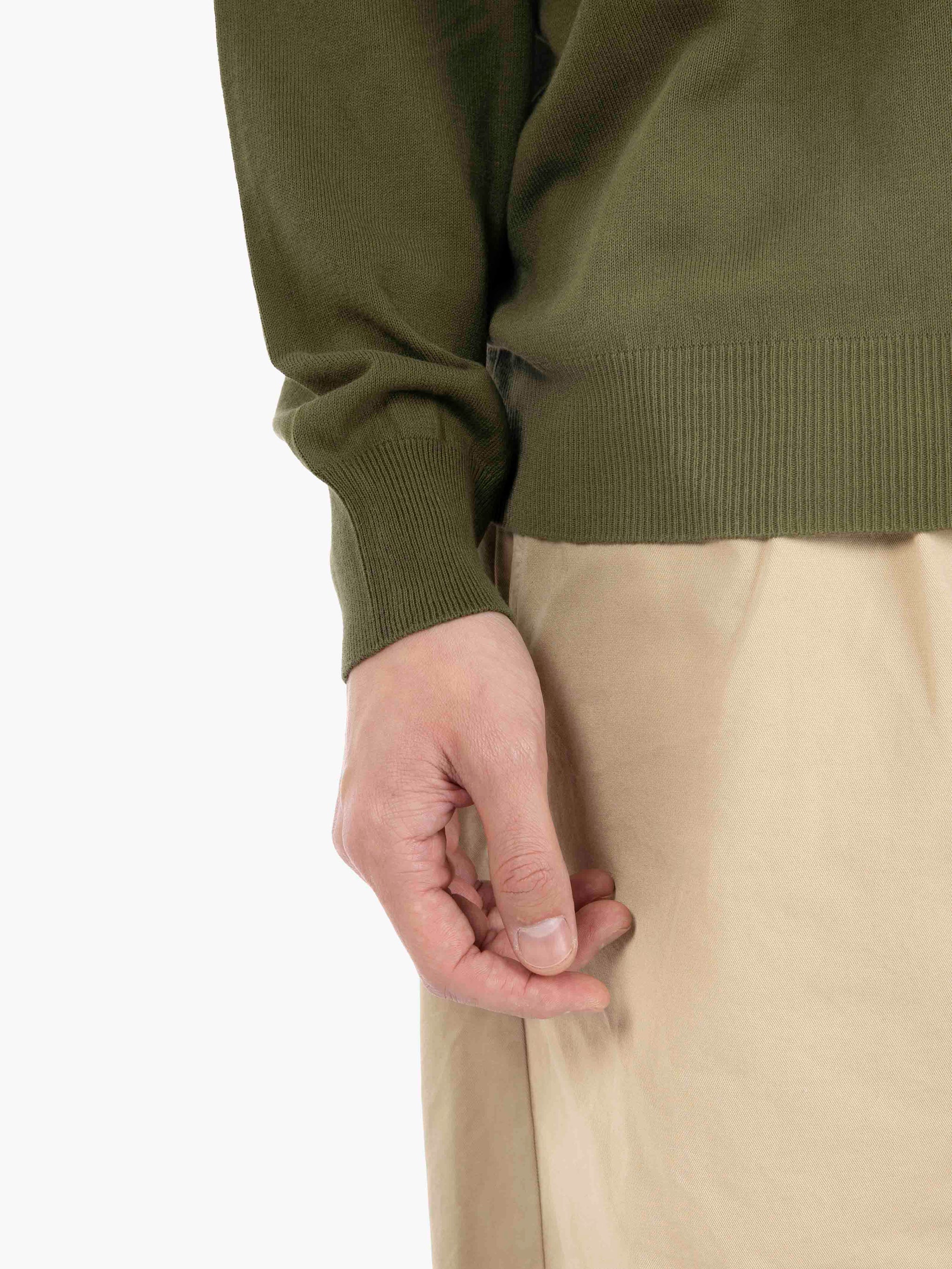 Maglione girocollo in cotone militare