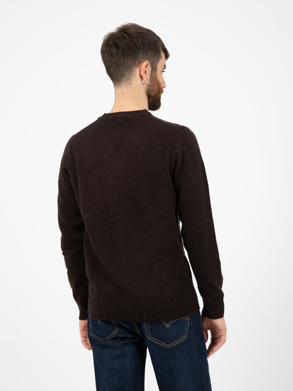 Maglione girocollo Lambswool testa di moro