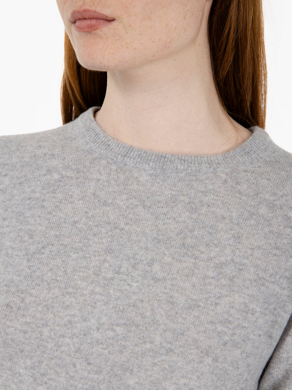 Grey merino crew neck sweater