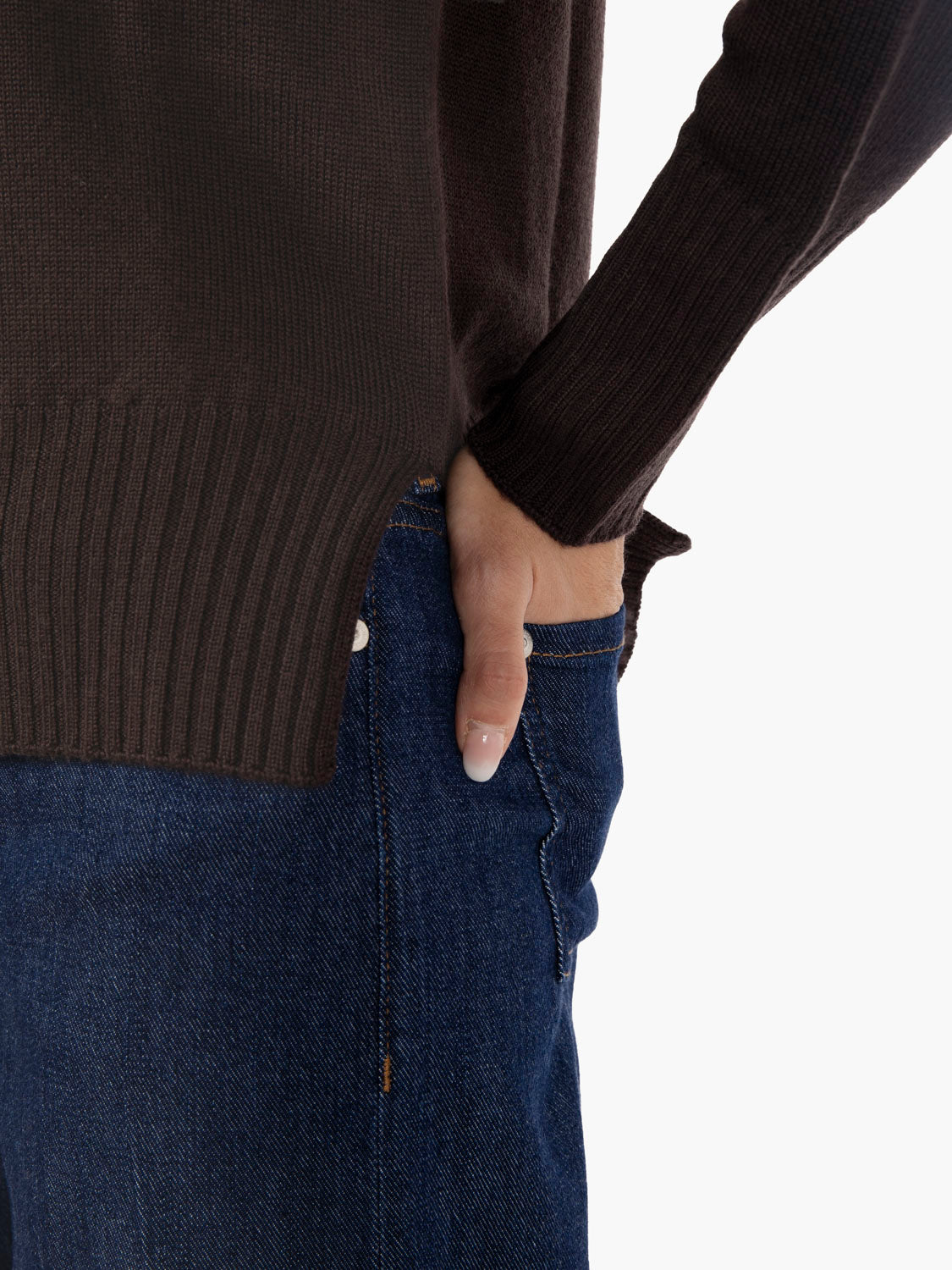 Maglione girocollo moro