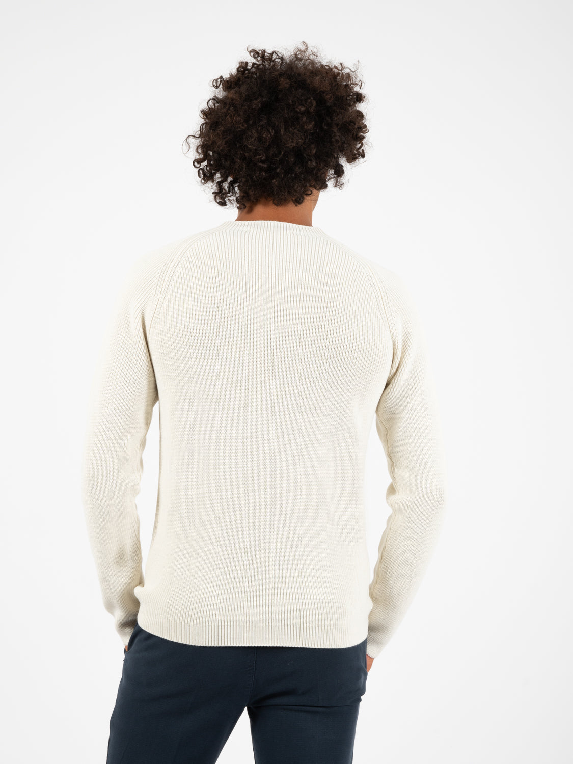 Maglione girocollo raglan panna