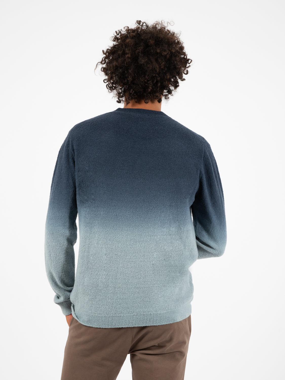 Maglione girocollo tie&die blu / azzurro