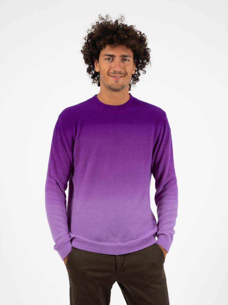 STIMM - Maglione girocollo tie&die viola