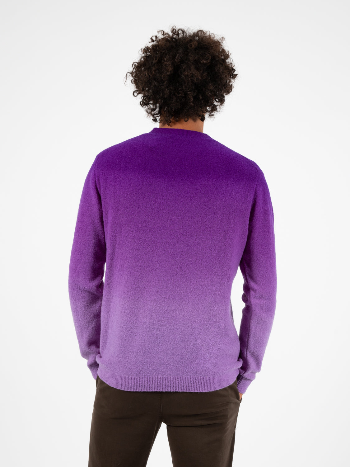 Maglione girocollo tie&die viola
