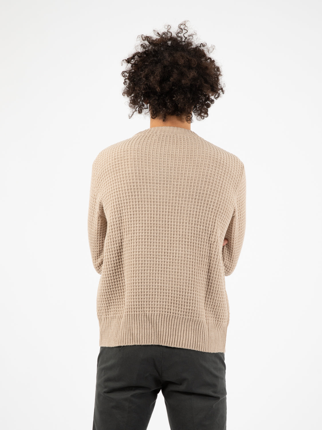 Maglione girocollo wafer beige