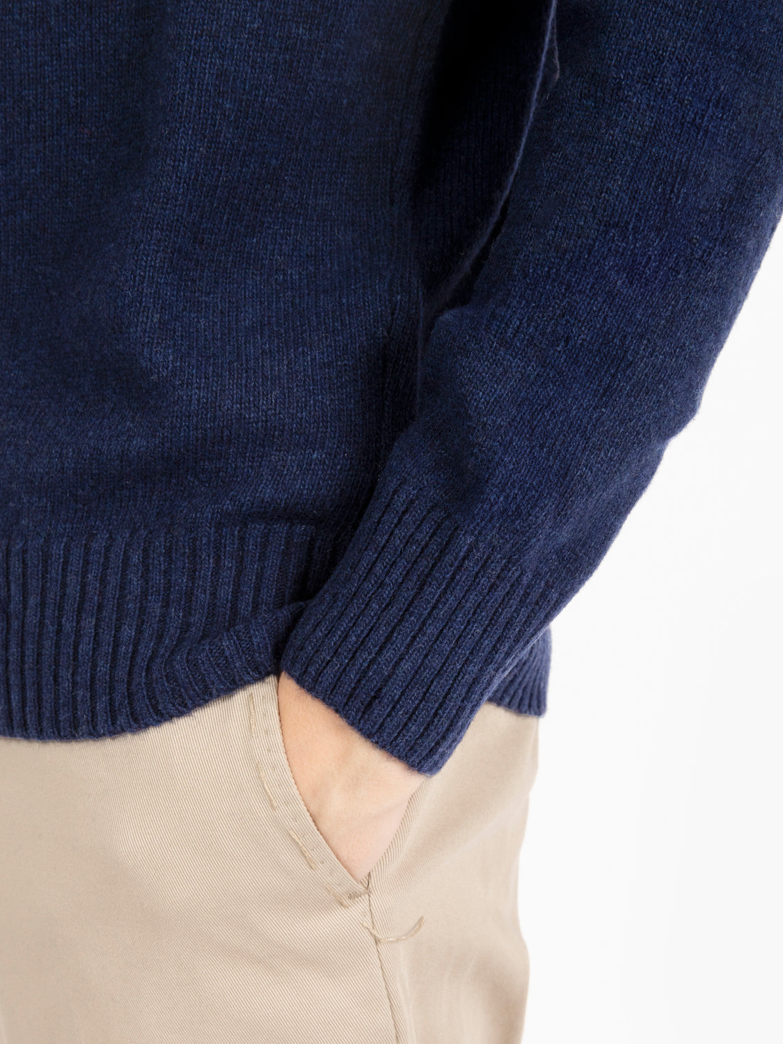 Maglione in misto lana blu