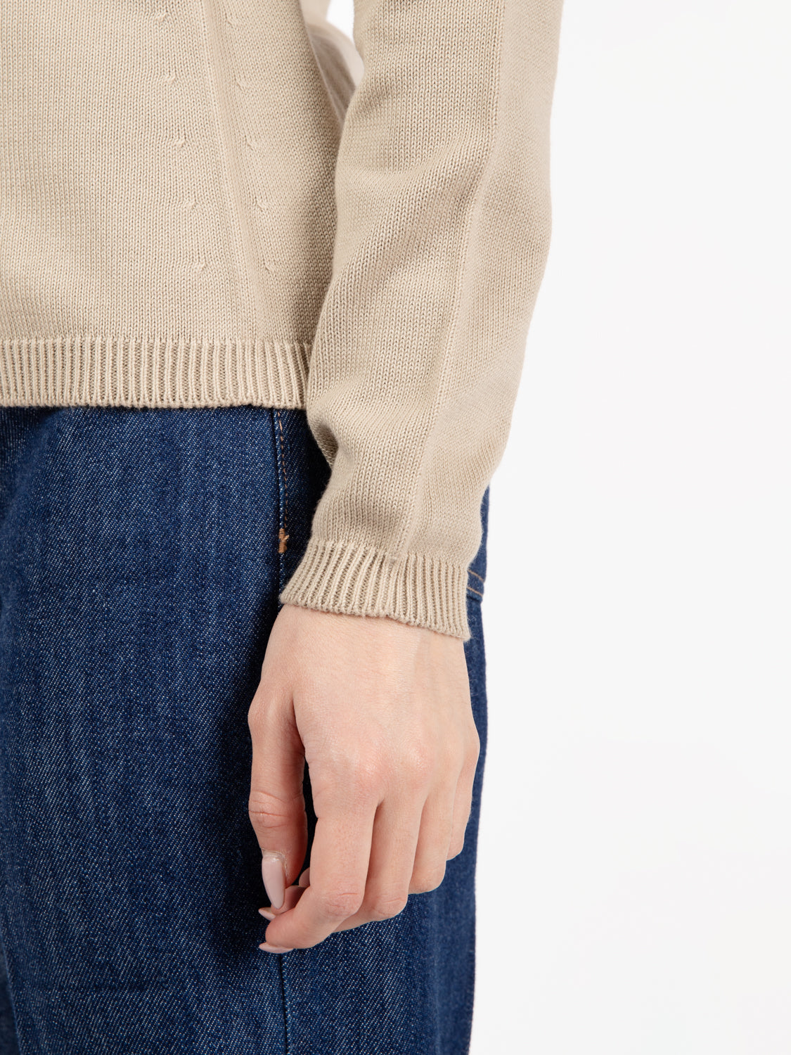 Maglione leggero basico stucco