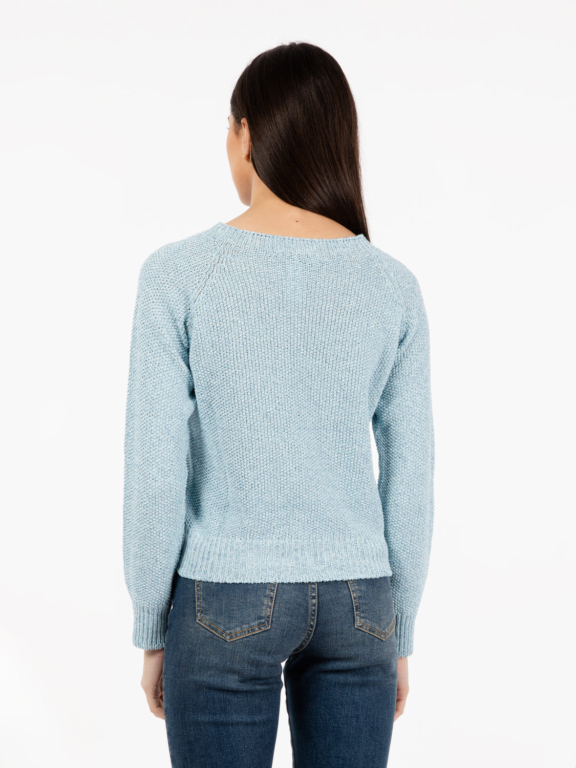 Maglione leggero girocollo azzurro