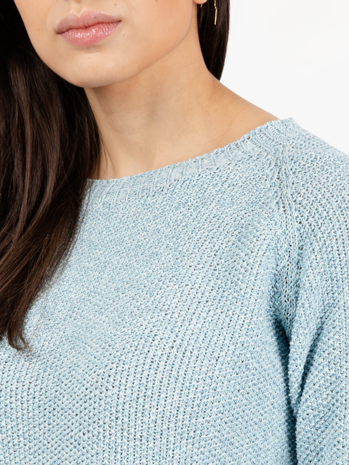 Maglione leggero girocollo azzurro
