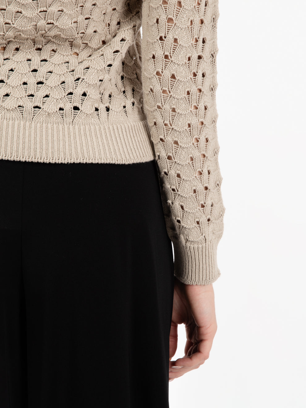 Lightweight Stucco Perforated Sweater