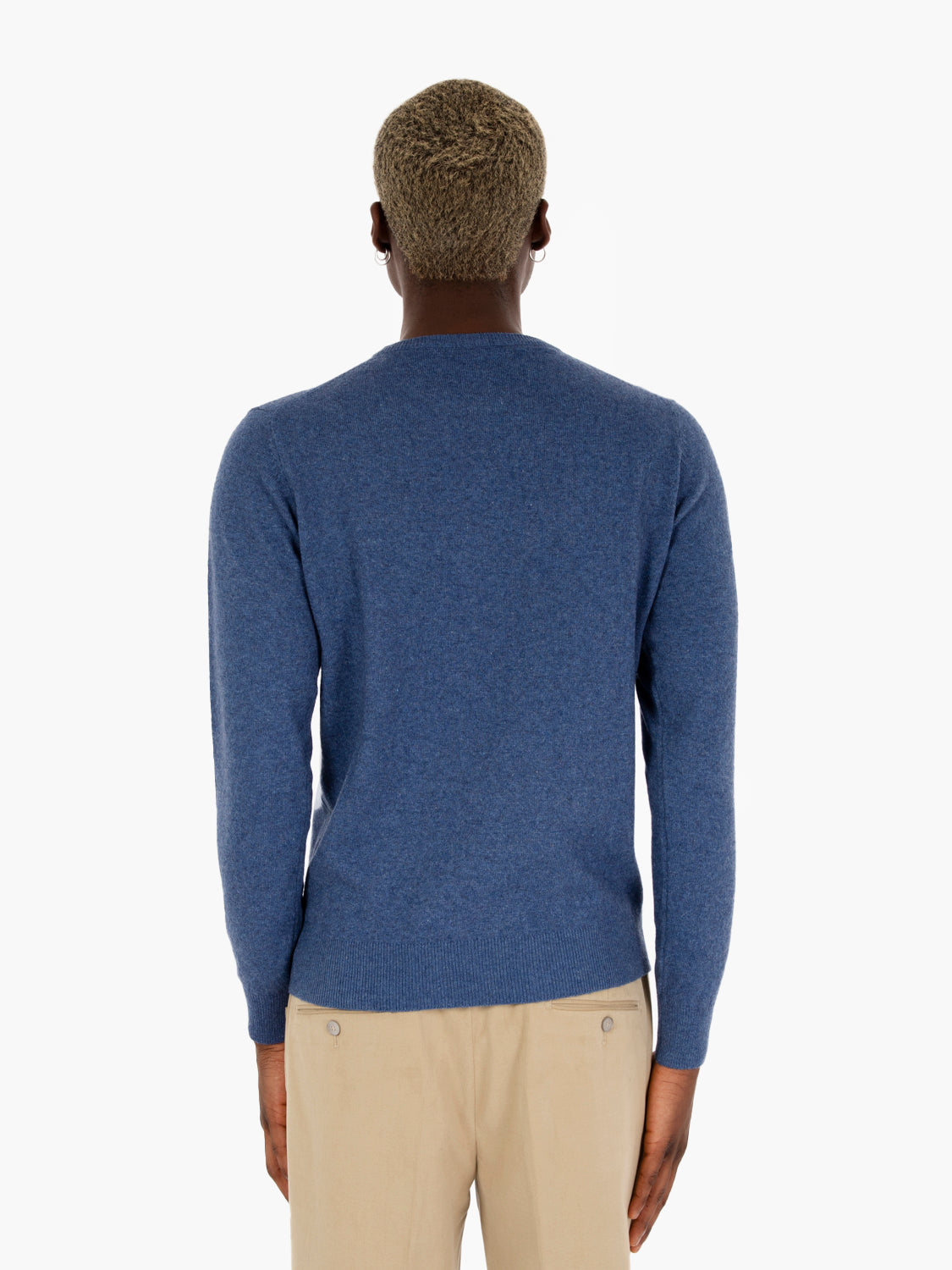 Maglione misto cashmire zaffiro