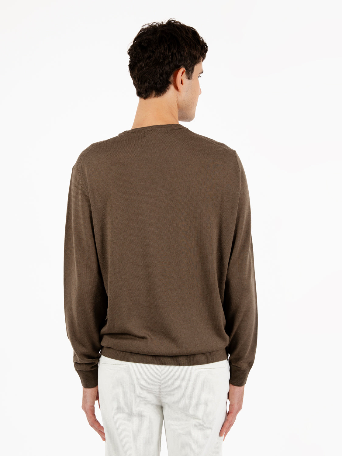 Maglione rasato girocollo kaky