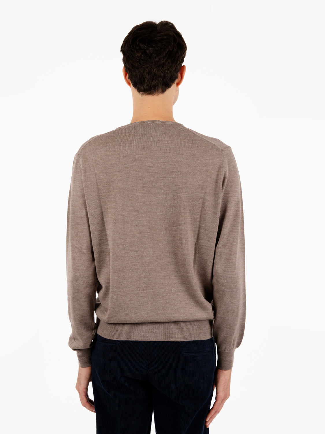 Maglione rasato girocollo noce
