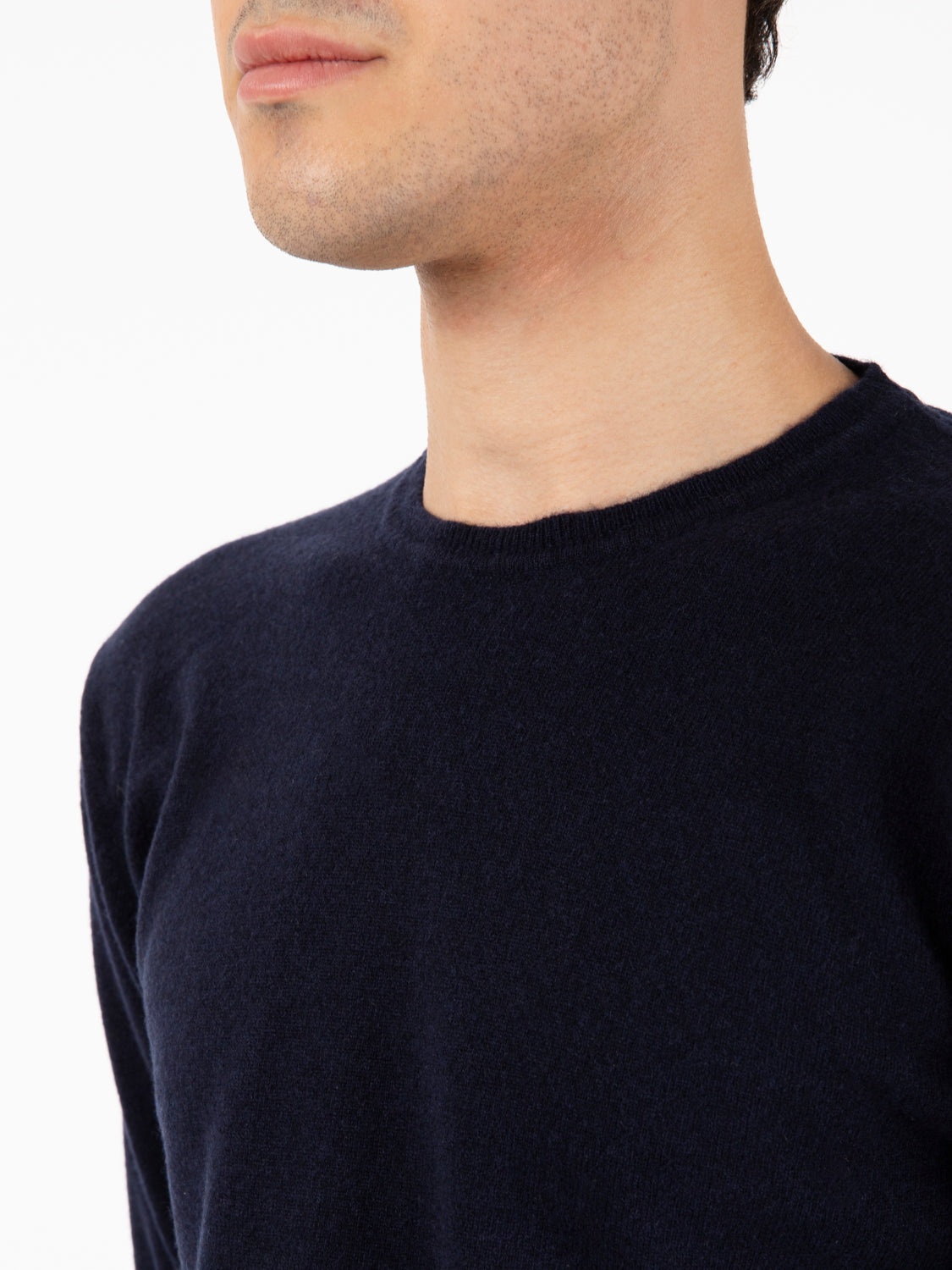 Maglione rasato girocollo notte