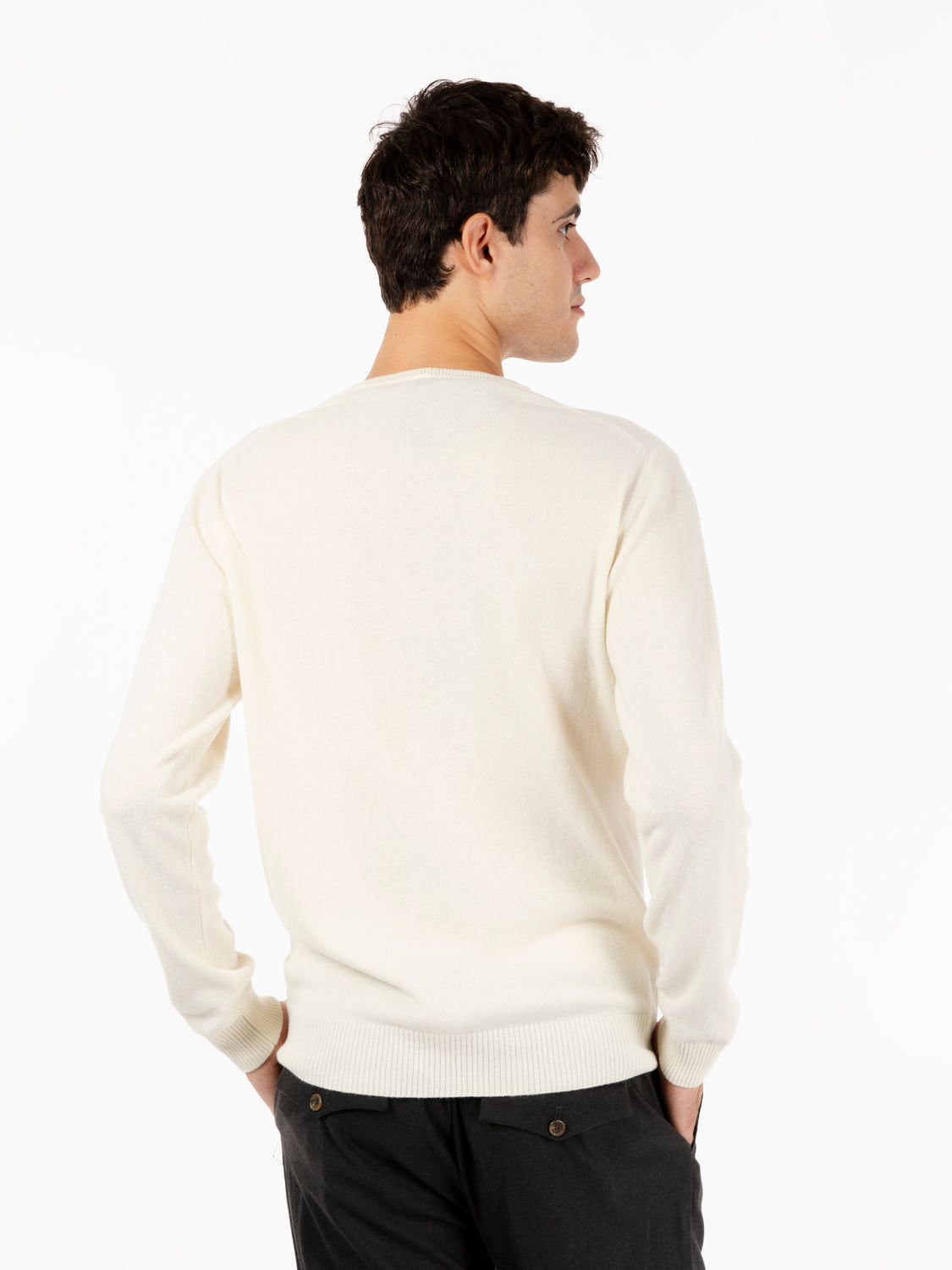 Maglione rasato girocollo nuvola