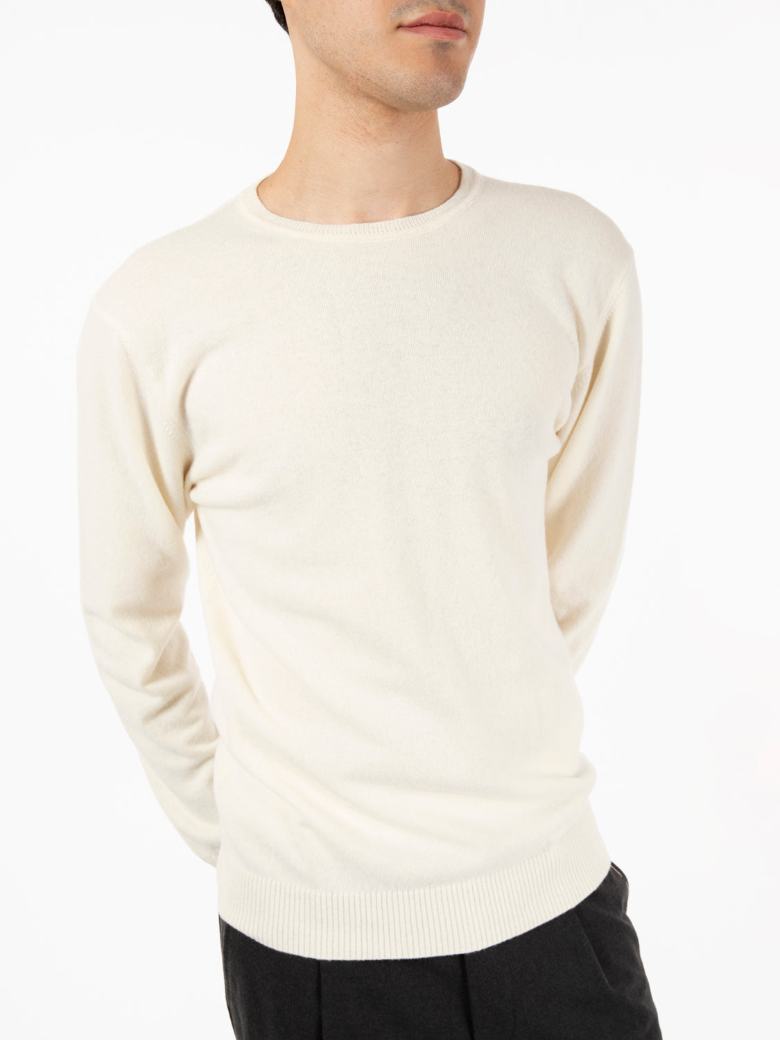 Maglione rasato girocollo nuvola