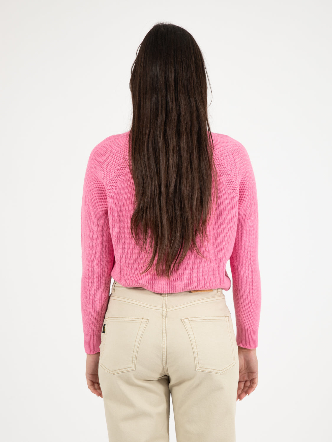 Maglione rosa manica lunga