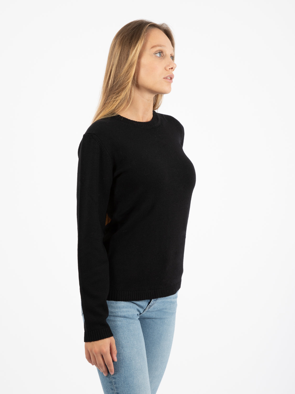 Maglione scollo rotondo nero