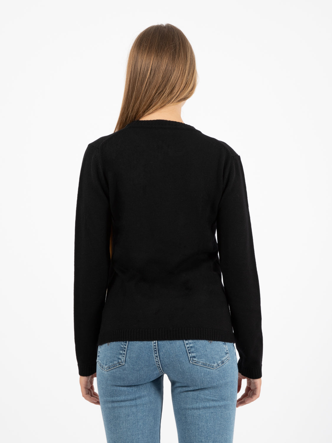 Maglione scollo rotondo nero