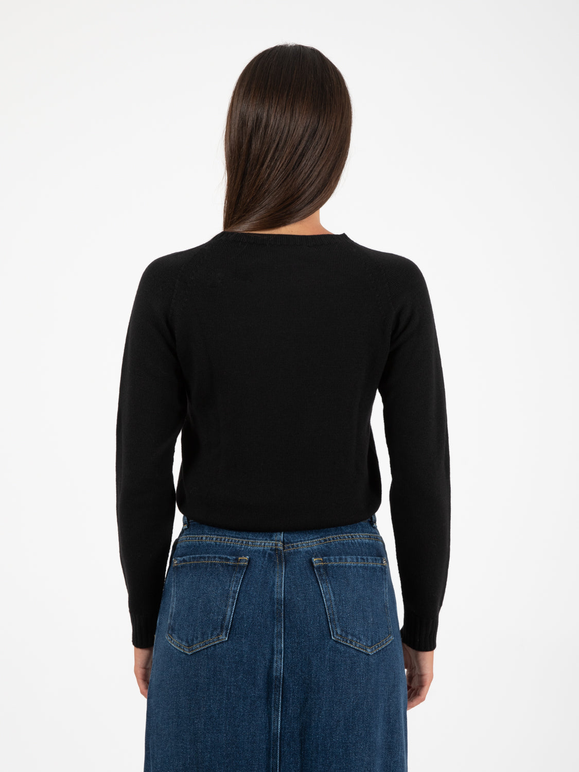 Black round neck sweater