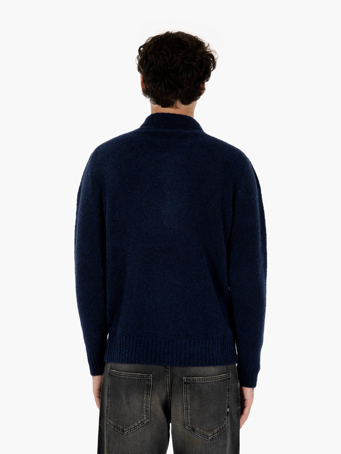 Maglione stile polo navy