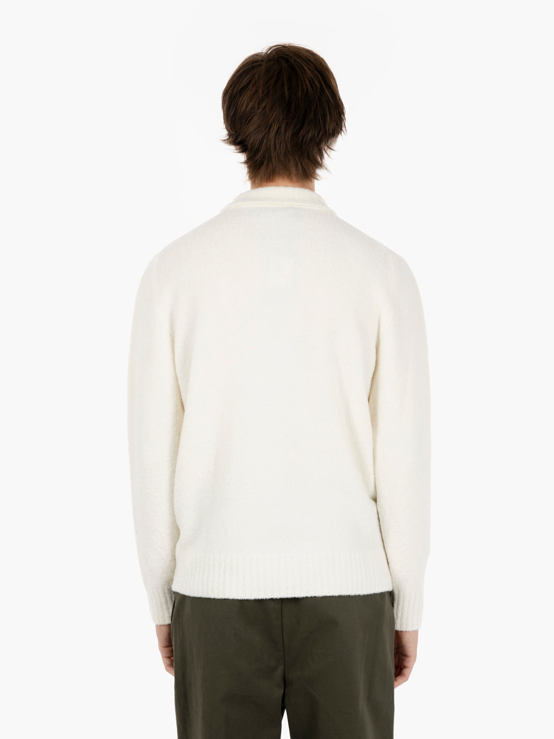 Maglione stile polo panna
