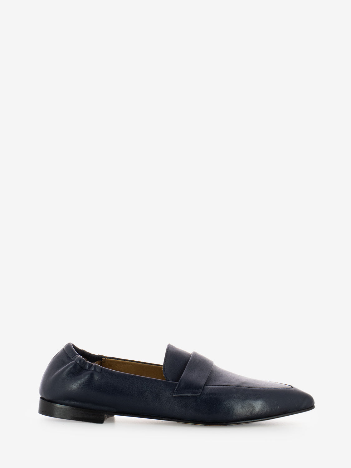 Mocassini a punta in pelle blu