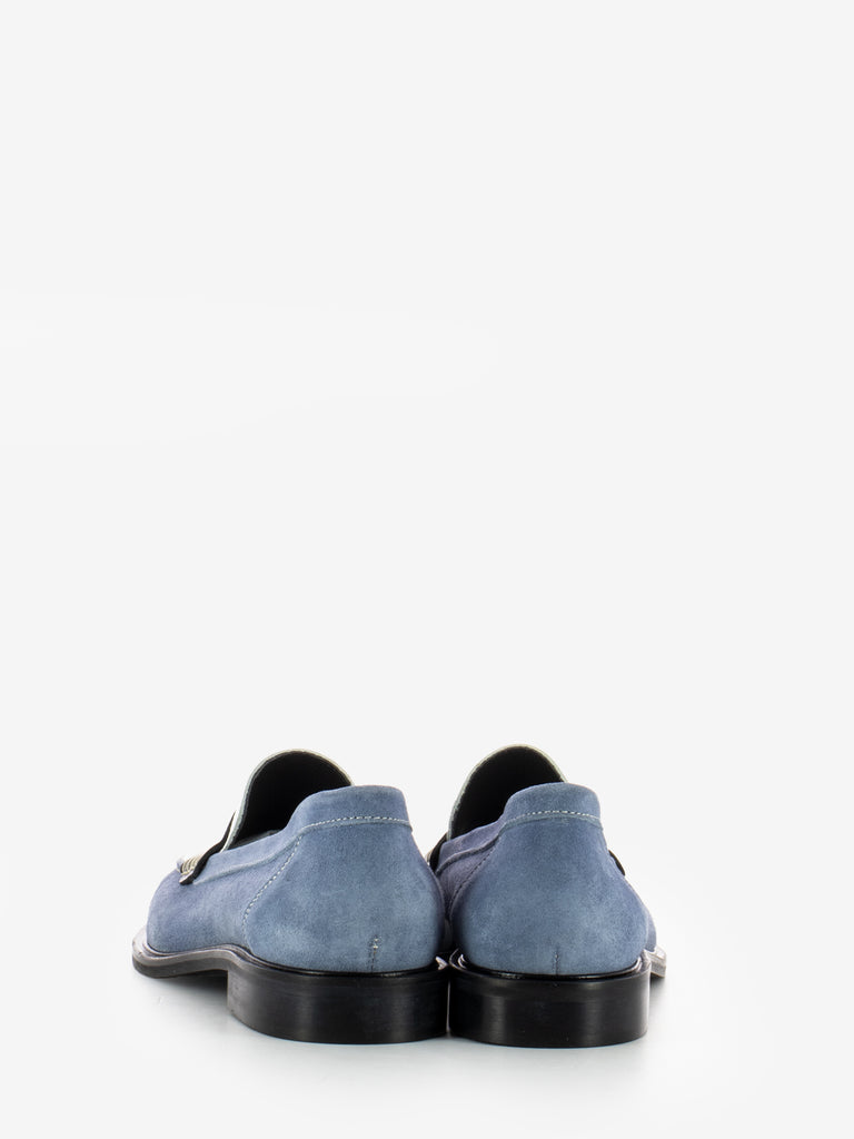 STIMM - Mocassini bicolore azzurro / bianco