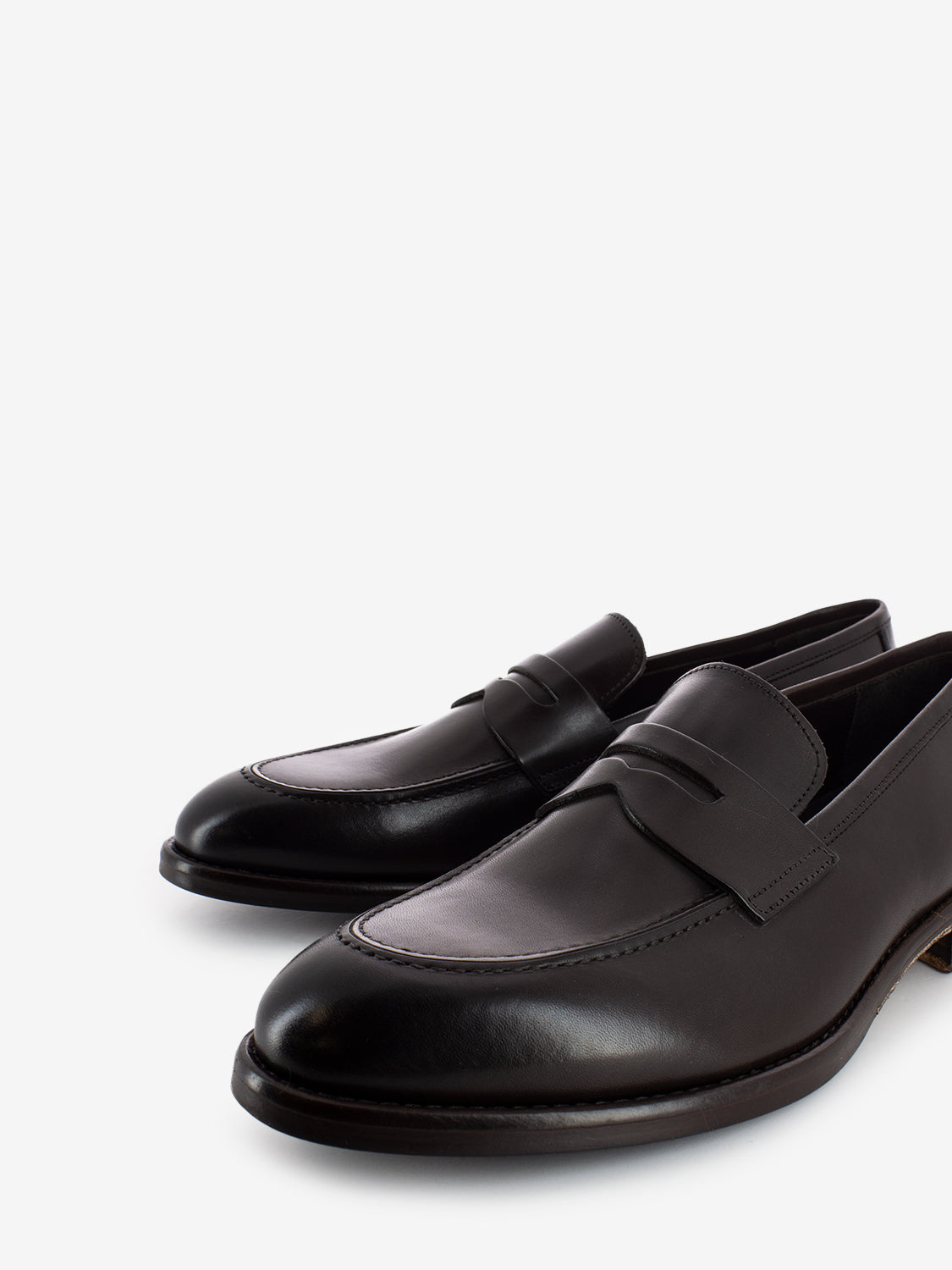 College Moccasins in Dark Brown Leather