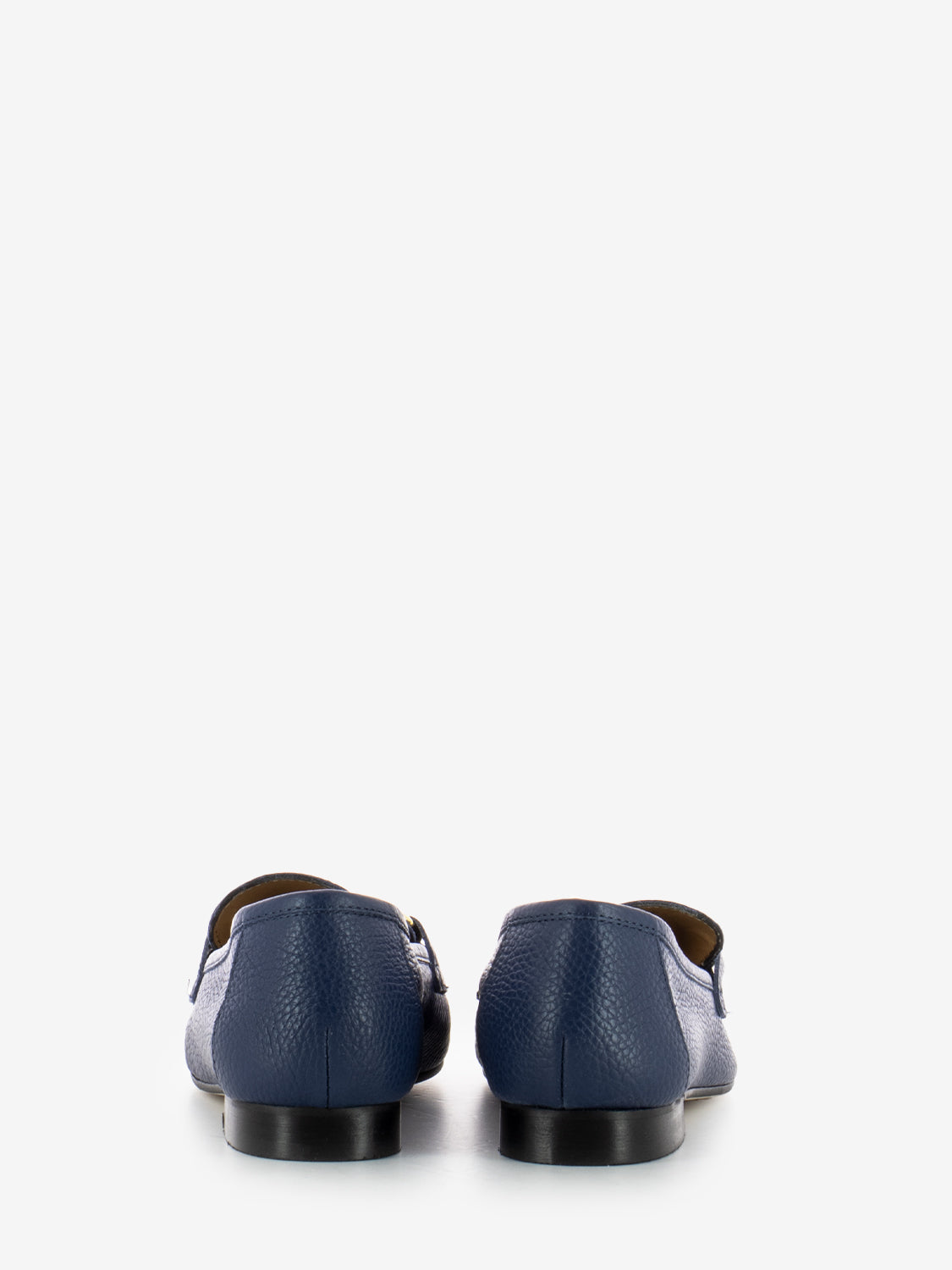 Dante hammered leather loafers with blue accessory