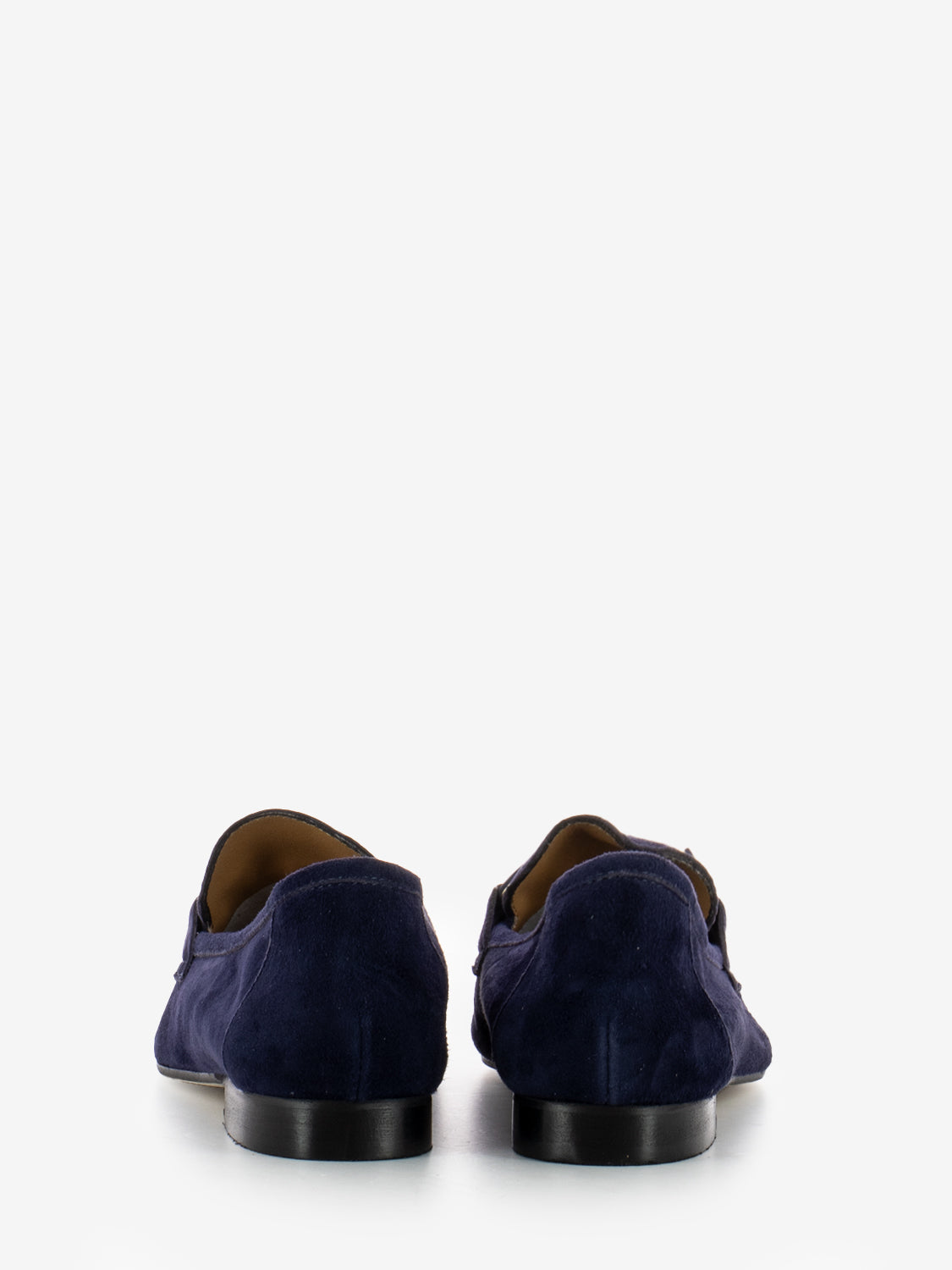 Mocassini Dante in suede con accessorio blu