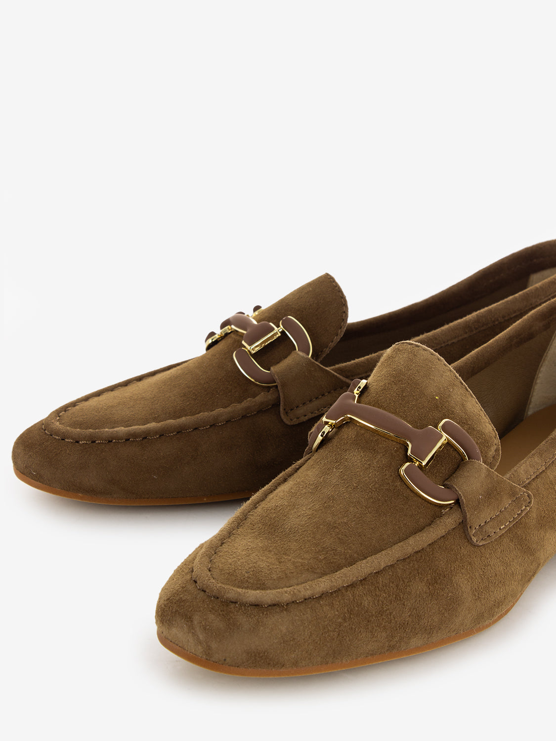 Mocassini Dante in suede con accessorio cuoio