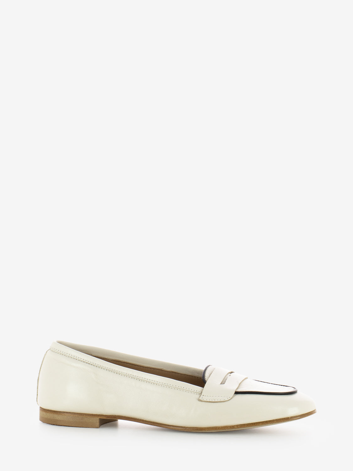 Francesca Ivory Leather Moccasins